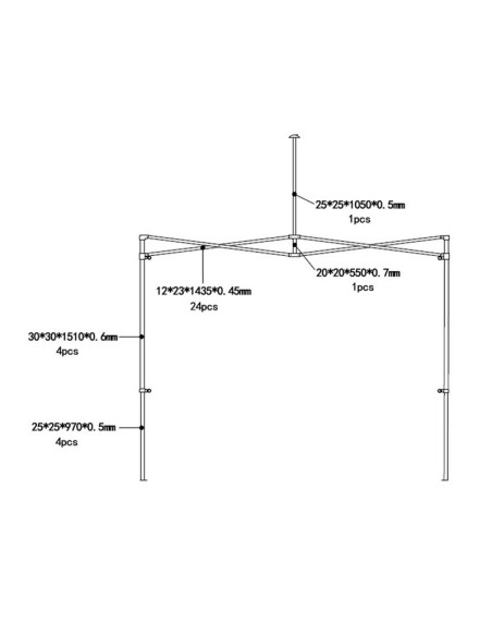 CARPA 3X3X3,20 M PLEGABLE. BLANCA