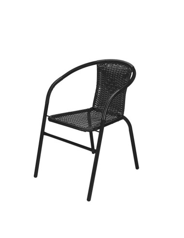 SILLA ACERO BÁSICA. RESPALDO PVC
