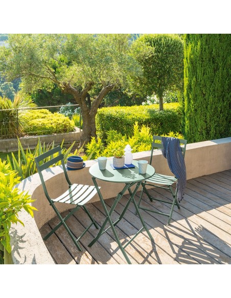 SILLA METÁLICA.PLEGABLE. VERDE