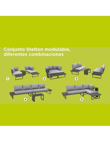 STELTON SOFA 2 PLAZAS + MESA AUXILIAR