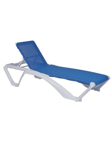 TUMBONA ACQUA 73X190X35 BLANCA/AZUL