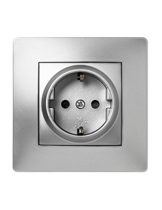 TOMA CORRIENTE HABITAT15 16A-250V ALU. 2