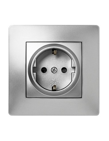 TOMA CORRIENTE HABITAT15 16A-250V ALU.