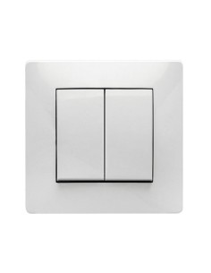 DOBLE CONMUTADOR HABITAT 15 10A-250V BL. 2