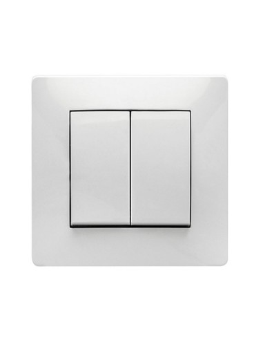 DOBLE CONMUTADOR HABITAT 15 10A-250V BL.