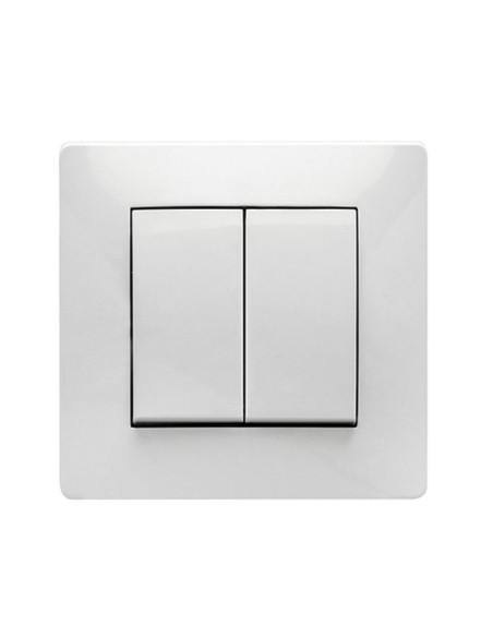 DOBLE CONMUTADOR HABITAT 15 10A-250V BL.