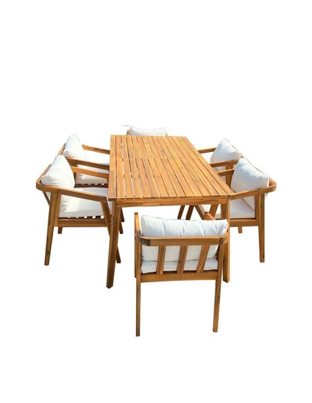 CONJUNTO COMEDOR TERRAZA 7PCS DOM
