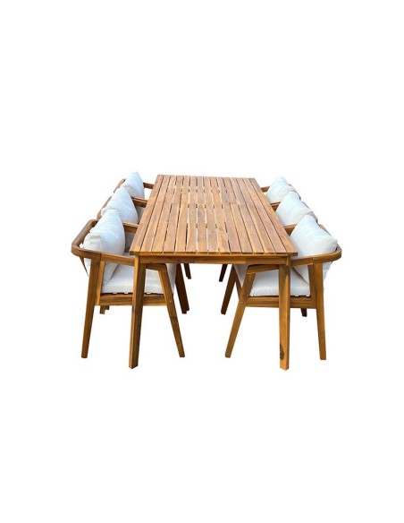 CONJUNTO COMEDOR TERRAZA 7PCS DOM