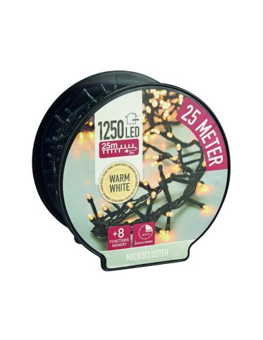 MICROCLUSTER 1250 LED LUZ BCA CALIDA 20M