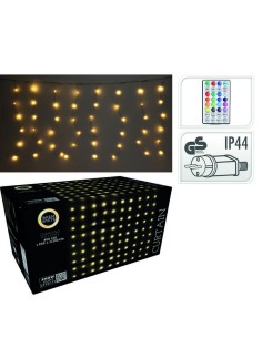 CORTINA 400 LED LUZ BLANCA CALIDA 2x2M.