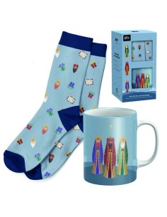 TAZA 300 ML C/CALCETIN T38-42 REYES MAGO