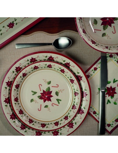 PLATOS 18 CM. NAVIDAD 8 UNIDADES