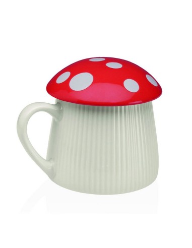 TAZA CON TAPA SET ROJA