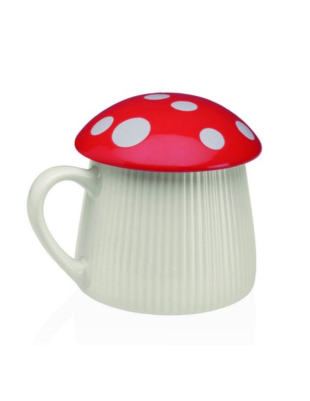 TAZA CON TAPA SET ROJA