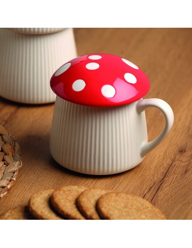 TAZA CON TAPA SET ROJA