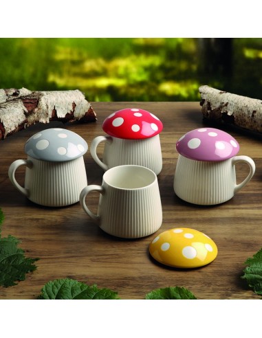 TAZA CON TAPA SET ROJA