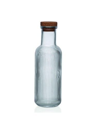 BOTELLA TRANSPARENTE RAYAS 1 L.