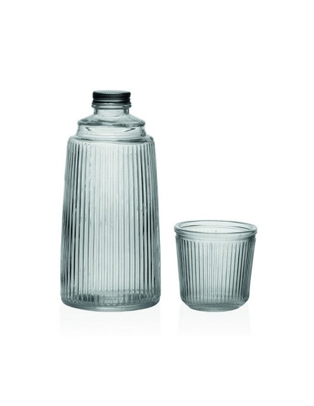 BOTELLA CON VASO CRISTAL