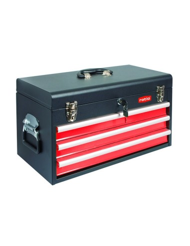 CAJA METALICA 143 PZAS.CHR-V 3 CAJONES