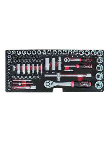 CAJA METALICA 143 PZAS.CHR-V 3 CAJONES