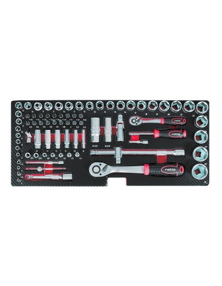 CAJA METALICA 143 PZAS.CHR-V 3 CAJONES