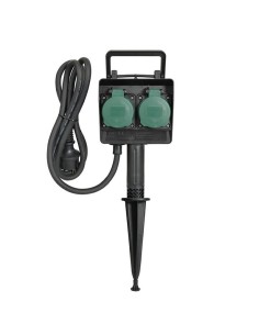 BASE ESTACA JARDÍN 2 TOMAS 3m IP44