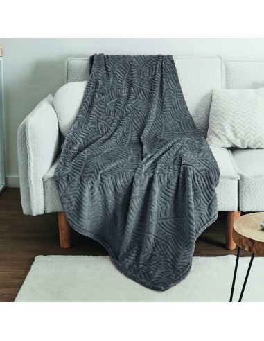 MANTA SOFA FRANELA 150X200CM. GRIS