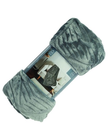 MANTA SOFA FRANELA 150X200CM. GRIS