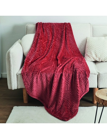 MANTA SOFA FRANELA 150X200CM. TERRA