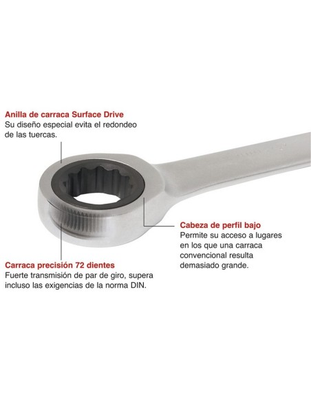 LLAVE COMBINADA CARRACA 32MM.RATIO