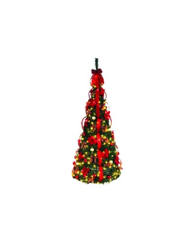 ARBOL NAVIDAD C/CINTA Y 100 LED 60X150CM