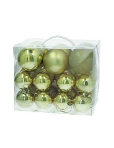 CAJA  30 BOLAS LORYNG 6-8 CM. DORADO