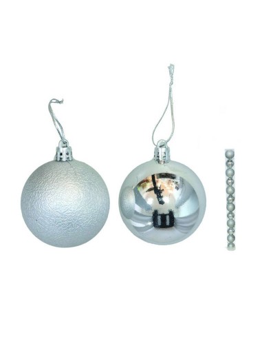 TUBO 12 BOLAS NAVIDAD PLAT.6CM.MOD.SURT.