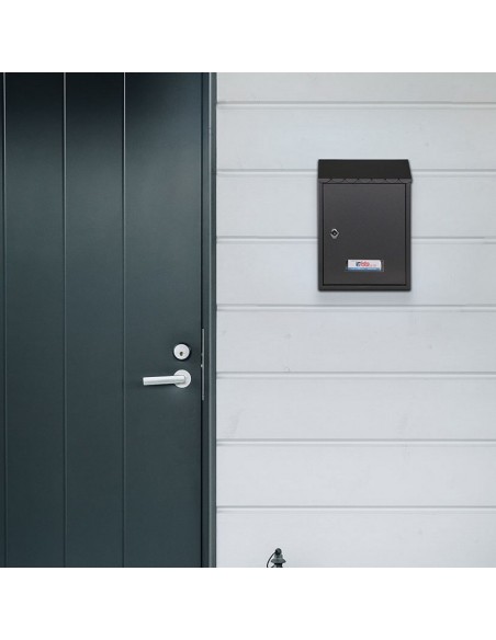 BUZON EXTERIOR MET. LAREDO. NEGRO.