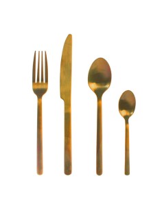 CUBERTERIA INOX.24 PZ. PULSE ORO OPACO