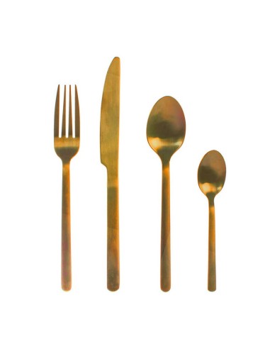 CUBERTERIA INOX.24 PZ. PULSE ORO OPACO