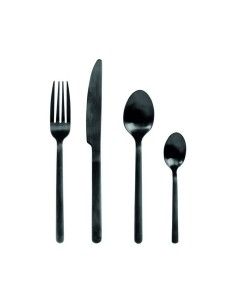 CUBERTERIA INOX.24 PZ. PULSE NEGRO OPACO