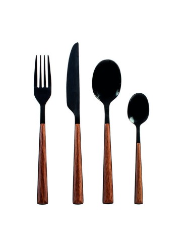 CUBERTERIA INOX.24 PZ.SYLVA NEGRO LUCIDO