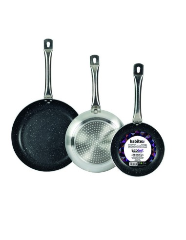 SARTEN ALUM. LOTE 3: 18-22-26CM. HABITEX