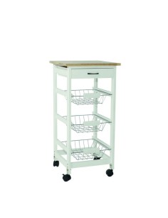 CARRO AUXILIAR COCINA BLANCO