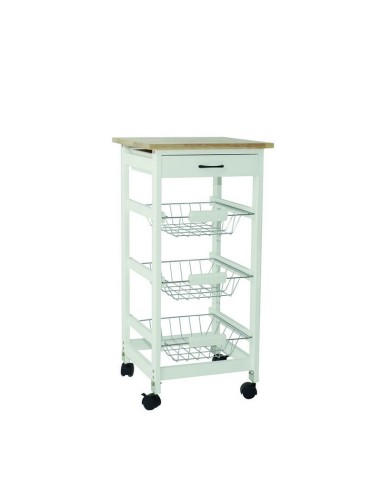 CARRO AUXILIAR COCINA BLANCO