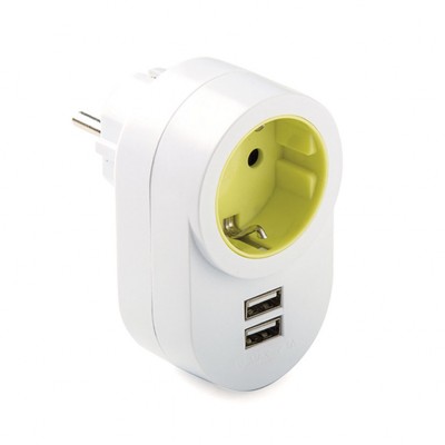 ADAPTADOR TT LATERAL  16A-250 + 2 USB