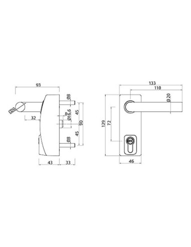 MANILLA MODULAR VECTOR BOCA TE5 NEG.TESA