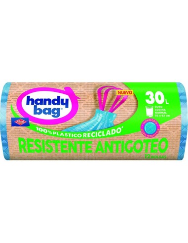 BOLSAS BASURA 30L.ANTIGOT.RESIST.12 UN.