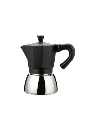 CAFETERA ACERO ALUM. DARK 3 TZ.HABITEX