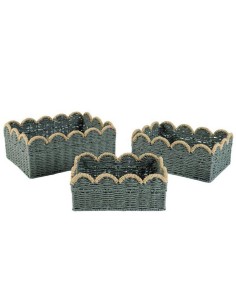 JUEGO 3 CESTAS BICOLOR GRIS