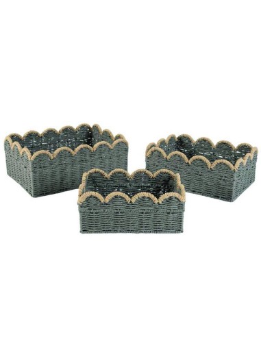 JUEGO 3 CESTAS BICOLOR GRIS