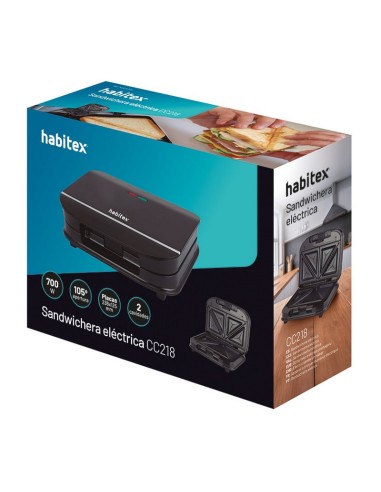 SANDWICHERA ANTIADHERENTE NEGRA HABITEX