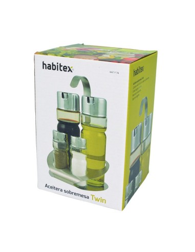 ACEITERA SOBREMESA TWIN 4 PZAS. HABITEX