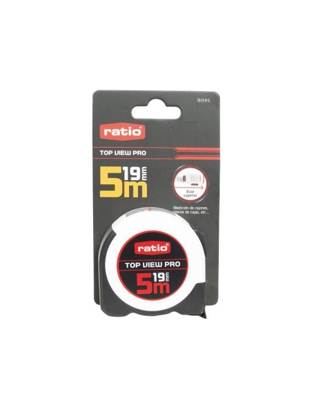 FLEXOMETRO CINTA 19/5MTS.TOP VIEW RATIO